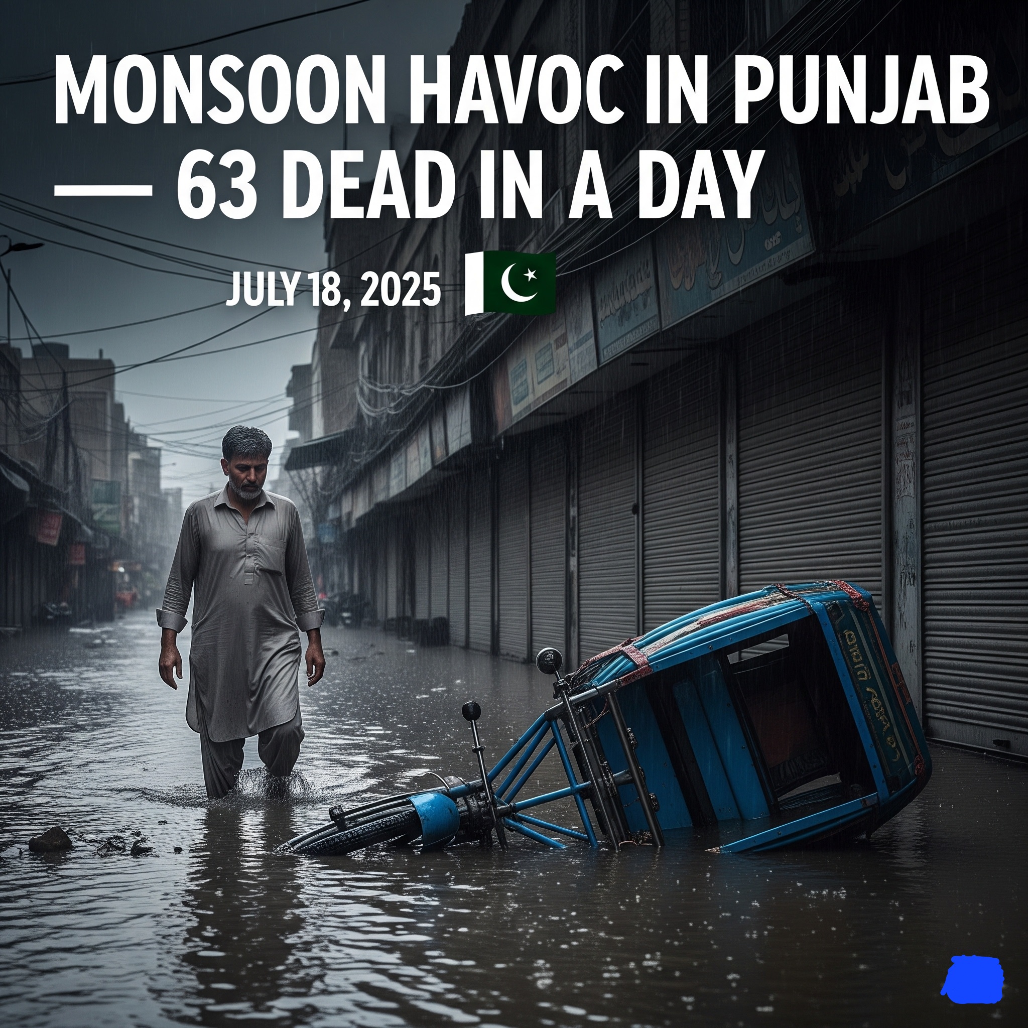 π΅π° Monsoon Havoc in Punjab: 63 Dead in a Day as Floods Paralyze Life